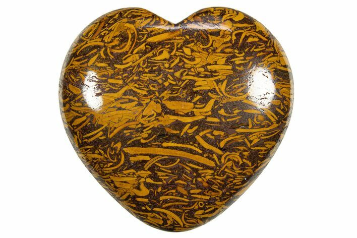 1.7" Polished Miriam Jasper (Calligraphy Stone) Hearts - Photo 1